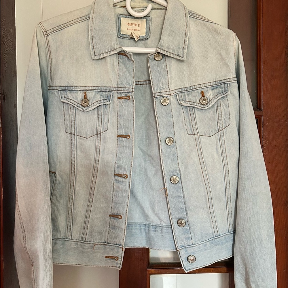Forever 21 Classic Light Blue Denim Jacket